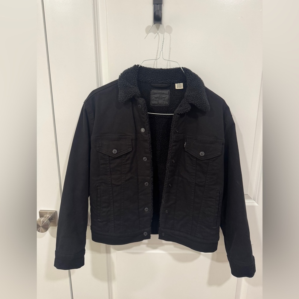Levi’s Black Sherpa Trucker Jacket
